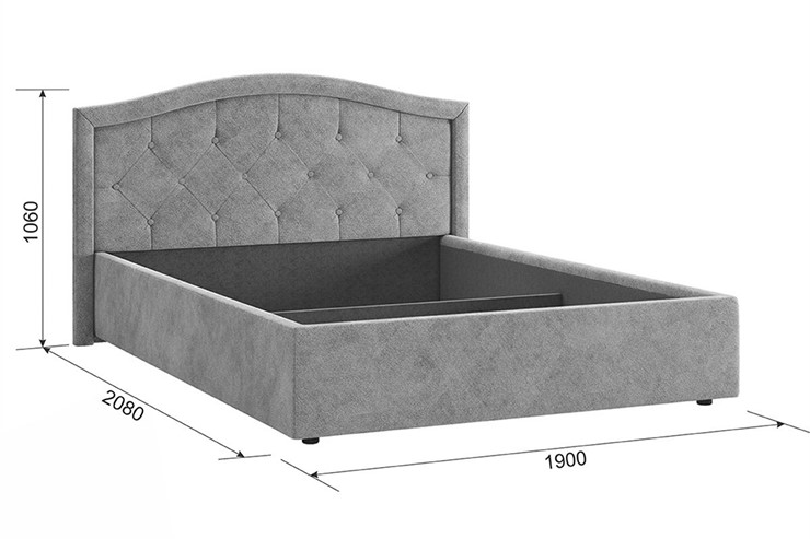 Кровать спальная Верона 1,6 белый (экокожа) в Элисте - изображение 4