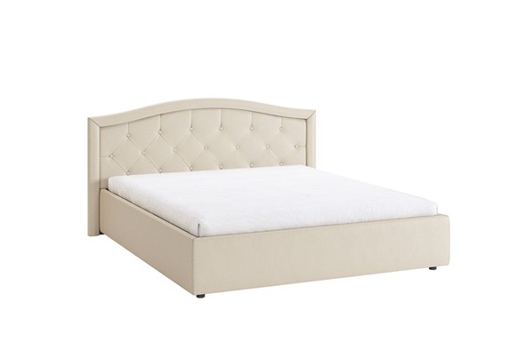 Кровать двуспальная Верона 1,6 крем (экокожа) в Элисте - изображение