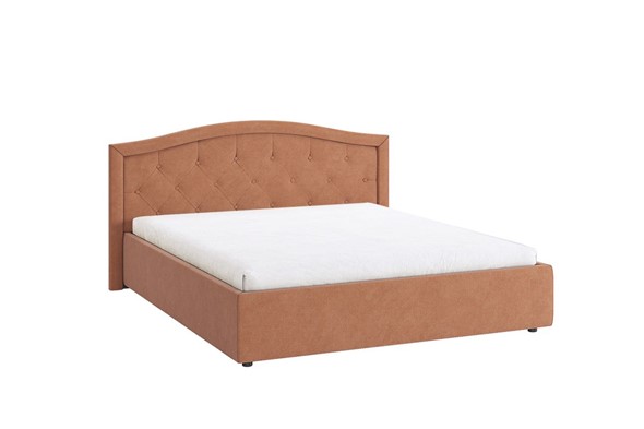 Кровать спальная Верона 2 1.6, персик (велюр) в Элисте - изображение