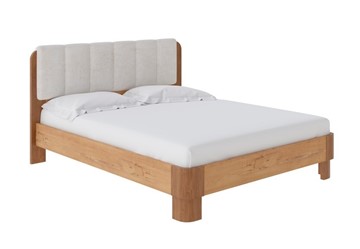 Кровать Wood Home Lite 2 160х200, ЛДСП+ткань (ЛДСП Бунратти/Антик (сосна)/Лофти Лён) в Элисте