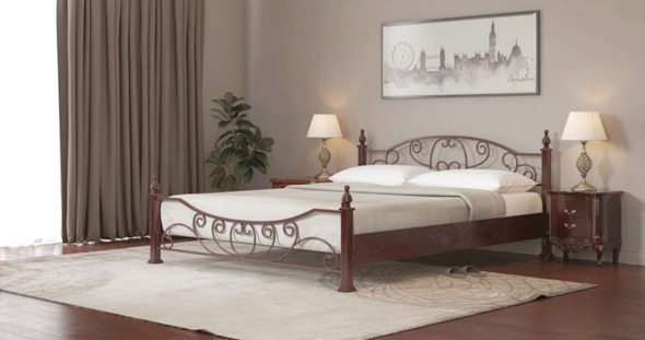 Спальная кровать Барон 160*195 с основанием в Элисте - изображение