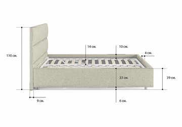 Кровать с механизмом 1.5-спальная Omega 140х200 в Элисте - предосмотр 2