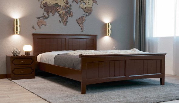 Кровать 1.5-спальная Грация-4 (Орех) 140х200 в Элисте - изображение