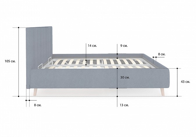 Кровать с подъемным механизмом Alma 200х190 в Элисте - изображение 3
