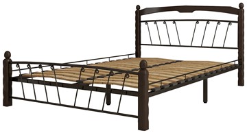 Полутороспальная кровать Муза 1, 1400, черный/шоколад в Элисте - предосмотр 1