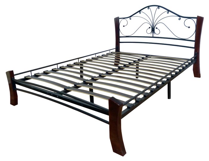 Кровать Фортуна 4 Лайт, 1600, черный/шоколад в Элисте - изображение 1