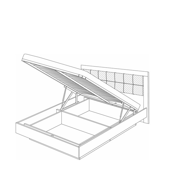 Кровать с подъемным ортопедическим основанием ПАРМА НЕО-5 1600, лиственница темная / экокожа дила в Элисте - изображение 2
