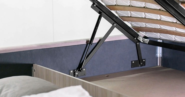 Кровать с механизмом Мелисса 160,арт. Тори 45 велюр (ява) + кроватное дно в Элисте - изображение 4