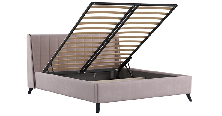 Кровать с механизмом Мелисса 160,арт. Тори 45 велюр (ява) + кроватное дно в Элисте - изображение 1