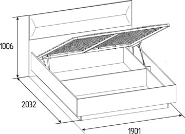 Двуспальная кровать с механизмом Neo 306 Люкс (1800) в Элисте - предосмотр 4