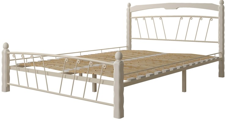 Спальная кровать Муза 1, 1400, белый в Элисте - изображение 1