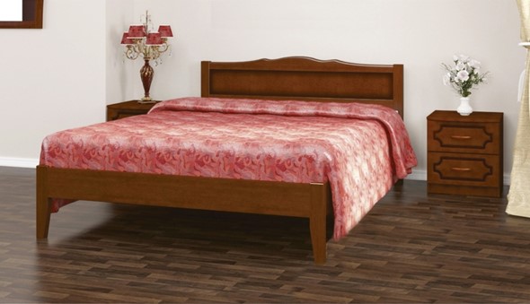 Двуспальная кровать Карина-7 (Орех) 160х200 в Элисте - изображение