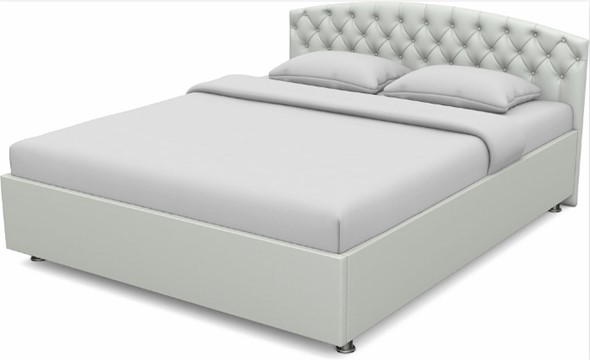 Полутороспальная кровать Пальмира 1400 с основанием (Nitro White) в Элисте - изображение