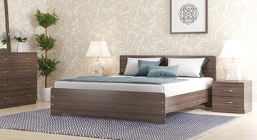 Двуспальная кровать СВ-Стиль Золушка, 160х200 с основанием, венге в Элисте
