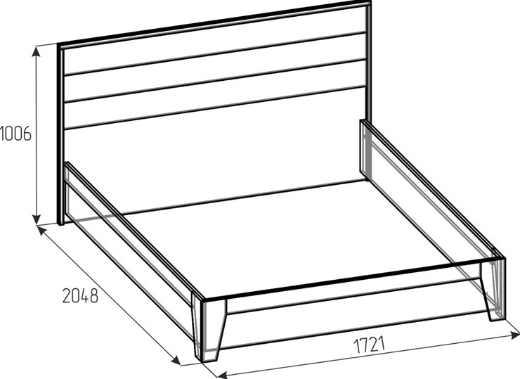 Кровать Айрис 307 1600 с гибкими ламелями металл, Белый-Дуб золотистый в Элисте - изображение 5