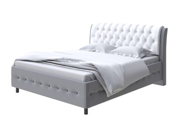 Кровать Como (Veda) 4 180х200, Экокожа (Серый с белым) в Элисте
