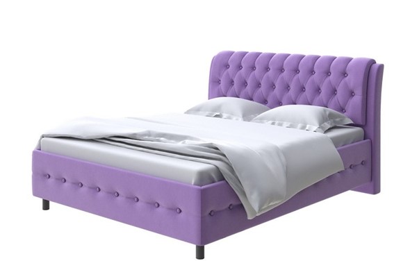 Кровать двуспальная Como (Veda) 4 180х200, Велюр (Forest 741 Светло-фиолетовый) в Элисте - изображение