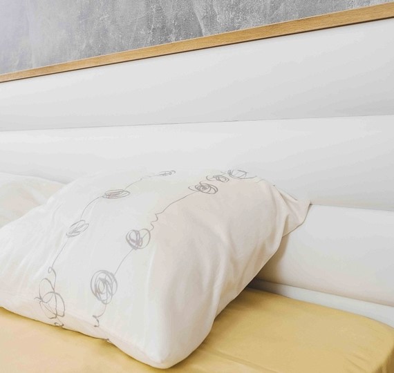 Двуспальная кровать с механизмом Айрис 307 1600, Белый-Дуб золотистый в Элисте - изображение 3