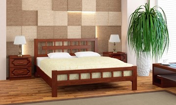 Спальная кровать Натали-5 (Орех) 160х200 в Элисте - предосмотр 2