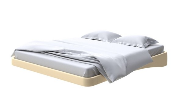 Кровать парящая 160х200, Экокожа (Айвори) в Элисте - изображение