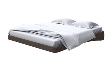 Кровать двуспальная парящая 160х200, Рогожка (Savana Chocolate) в Элисте