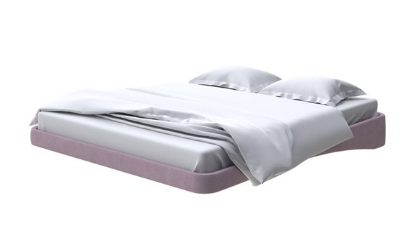Кровать двуспальная парящая 160х200, Рогожка (Тетра Слива) в Элисте - изображение