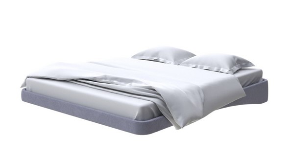 Кровать двуспальная парящая 160х200, Велюр (Casa Благородный серый) в Элисте - изображение