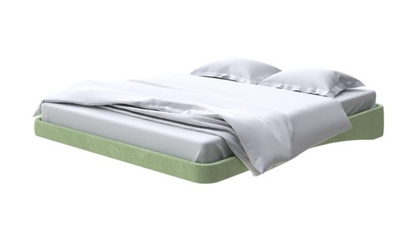 Парящая кровать 2-спальная 160х200, Велюр (Casa Яблоневый) в Элисте - изображение