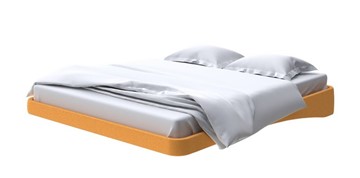 Парящая кровать 2-спальная 160х200, Велюр (Scandi Cotton 18 Шафран) в Элисте