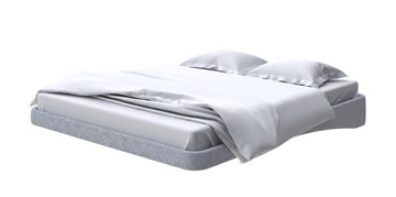 Кровать двуспальная парящая 180х200, Рогожка (Levis 83 Светло-Серый) в Элисте