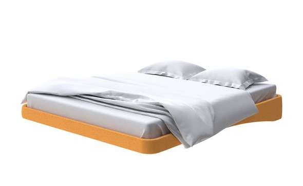 Парящая кровать 180х200, Велюр (Scandi Cotton 18 Шафран) в Элисте - изображение