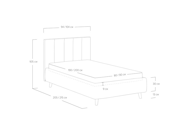 Кровать с механизмом 1-спальная Alma 90х190 в Элисте - изображение 4