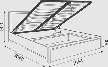 Кровать с подъемным механизмом Беатрис М08 (Орех Гепланкт) в Элисте - предосмотр 1