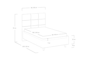 Кровать 1-спальная с механизмом Caprice 90х190 в Элисте - предосмотр 6