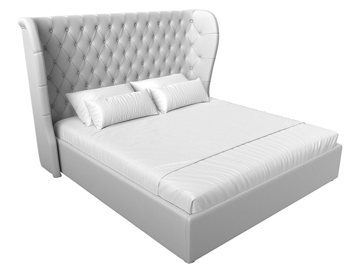 Кровать с механизмом Далия 160, Белый (Экокожа) в Элисте - изображение 5