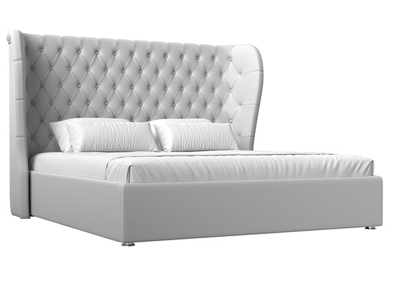 Кровать с механизмом Далия 160, Белый (Экокожа) в Элисте - изображение