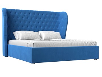 Кровать с механизмом Далия 160, Голубой (Велюр) в Элисте - предосмотр