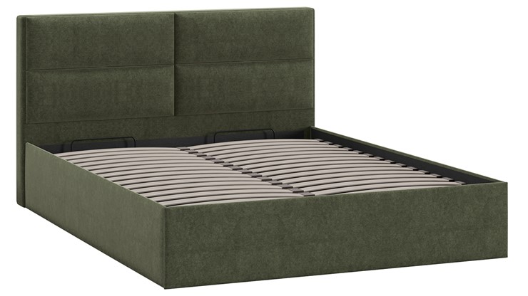 Кровать с механизмом 2-спальная Глосс Тип 1 (Микровелюр Jercy Deep Green) в Элисте - изображение 2