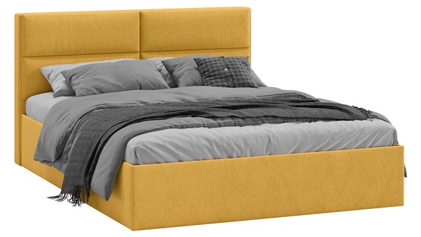 Кровать с механизмом двуспальная Глосс Тип 1 (Микровелюр Wellmart Yellow) в Элисте - изображение