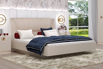 Кровать с механизмом 2-спальная Капри-11 (1600 Сатин, ткань Catania ivory) в Элисте - предосмотр 2