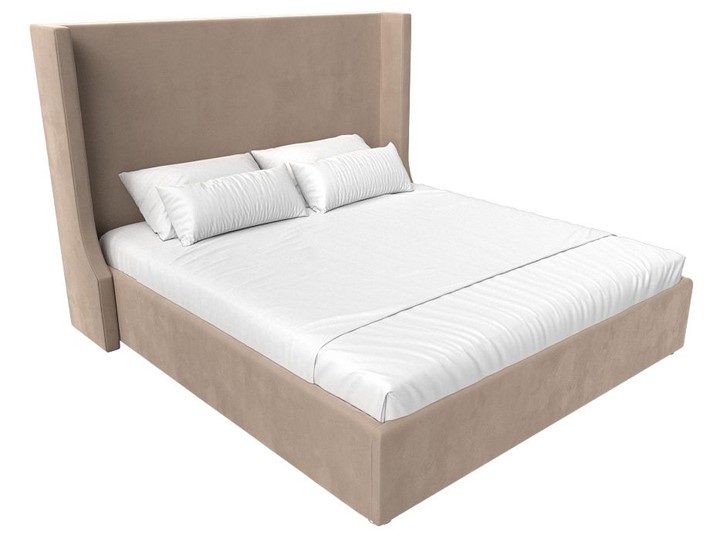 Двуспальная кровать с механизмом Ларго 160, Бежевый (Велюр) в Элисте - изображение 2