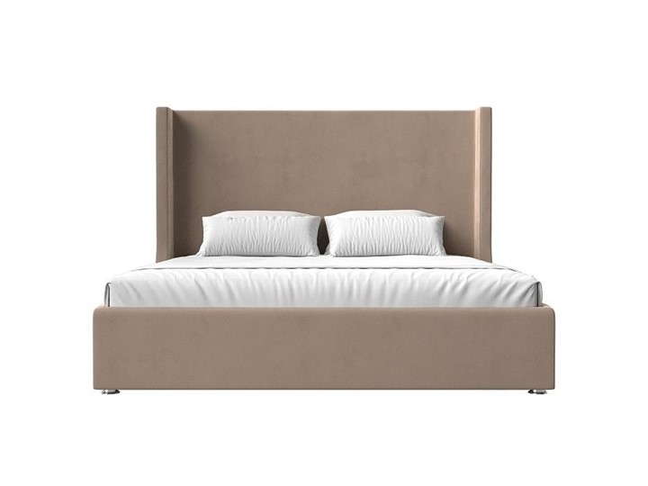 Двуспальная кровать с механизмом Ларго 160, Бежевый (Велюр) в Элисте - изображение 3