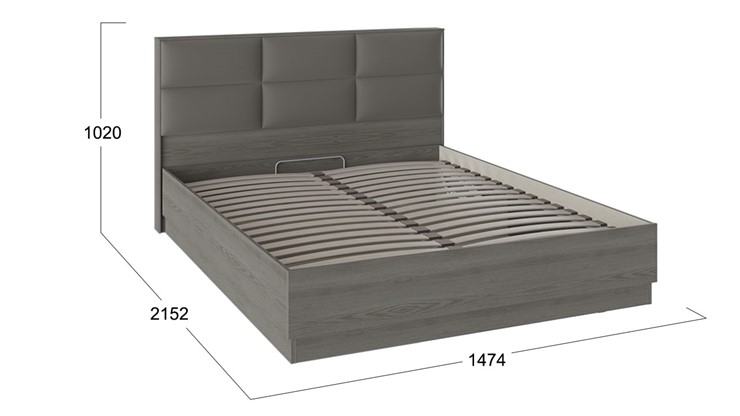 Кровать с подъемным механизмом Либерти, Хадсон/Ткань Грей СМ-297.01.004 в Элисте - изображение 2