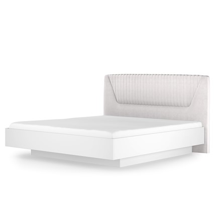 Кровать с механизмом 1.5-спальная Марсель-11 (Белый, ткань Catania white) 1400 в Элисте - изображение