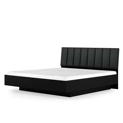 Кровать с механизмом 1.5-спальная Марсель-7 (Черный, экокожа polo чёрная) 1400 в Элисте - изображение