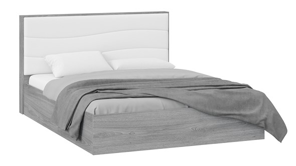 Кровать с механизмом двуспальная Миранда тип 1 (Дуб Гамильтон/Белый глянец) в Элисте - изображение