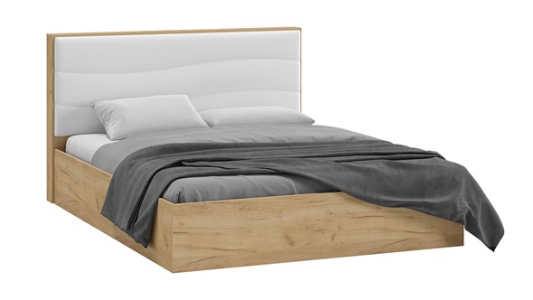 Кровать с механизмом 2-спальная Миранда тип 1 (Дуб крафт золотой/Белый глянец) в Элисте - изображение