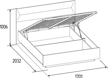 Кровать с подъемным механизмом Neo 307 Люкс (1600) в Элисте - предосмотр 4