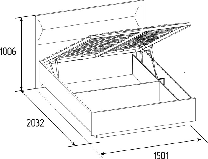Кровать с механизмом Neo 308 Люкс (1400) в Элисте - изображение 4