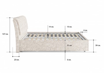 Кровать с подъемным механизмом Olivia 180х190 в Элисте - предосмотр 2